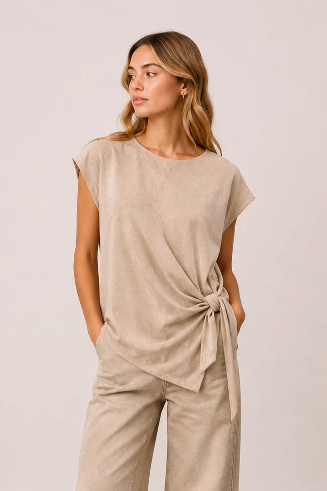 BLUSA KIOTO CAMEL AND OLIVO
