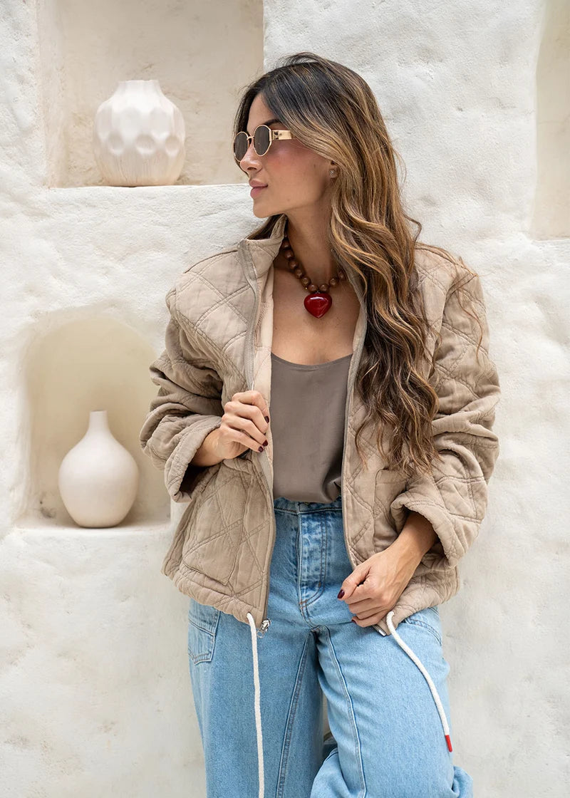 CHAQUETA TENSEL CAMEL