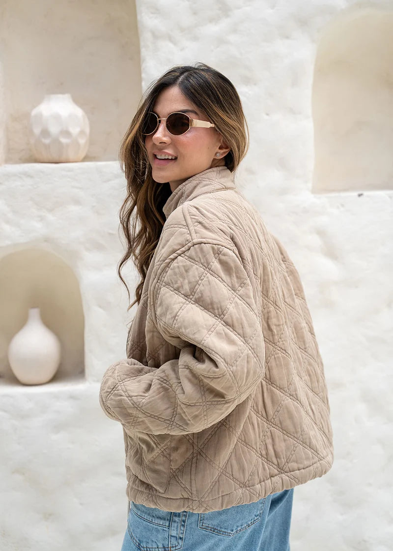 CHAQUETA TENSEL CAMEL