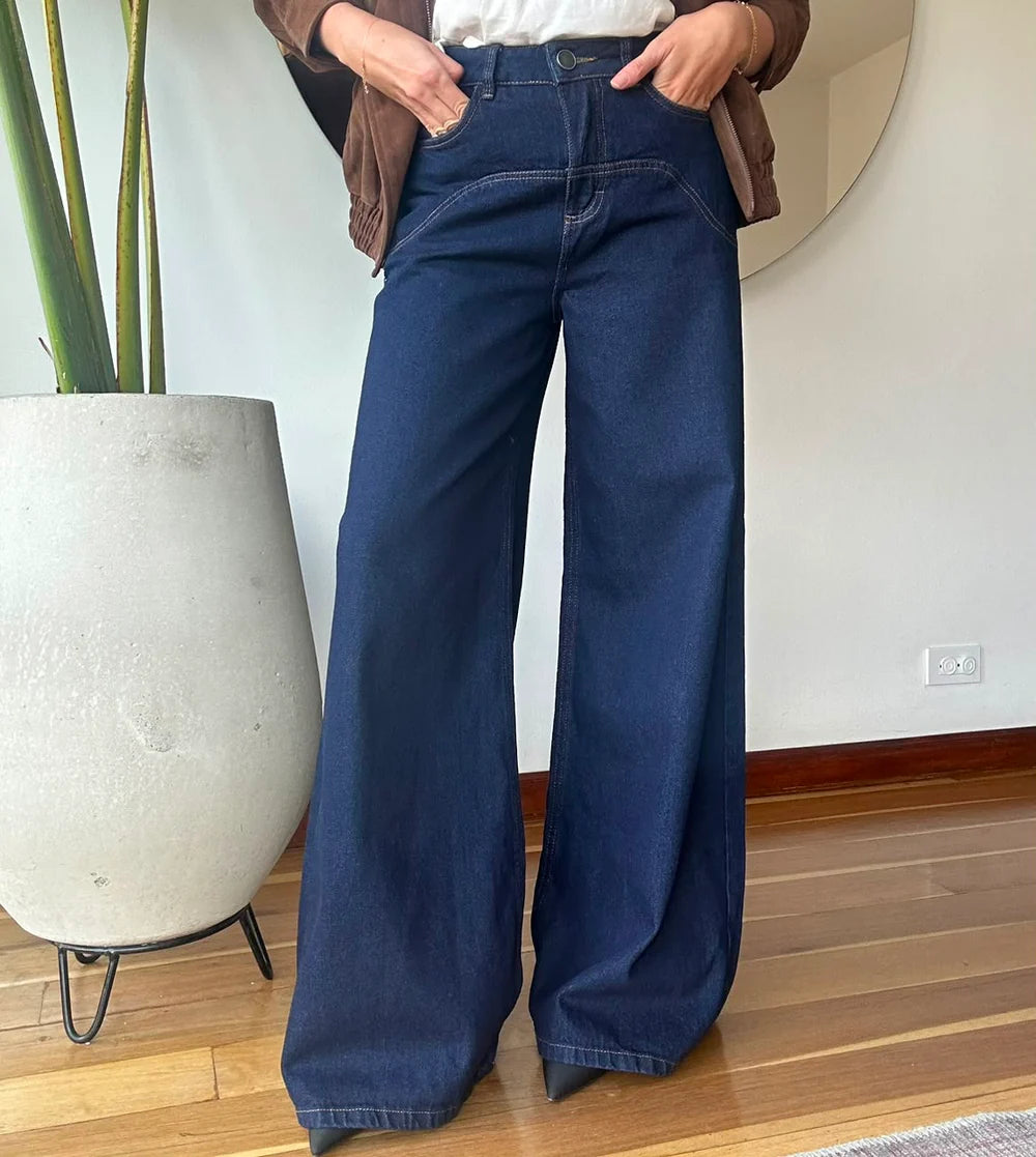 JEAN WAVE AZUL OSCURO