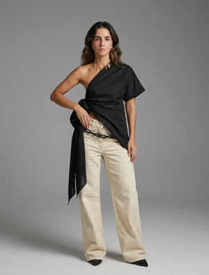 JEAN LACO WIDE LEG CREAM