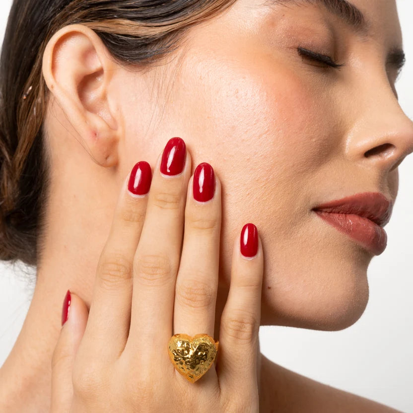 ANILLO CORAZÓN DE RELIEVE